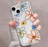 iPhone 16 Pro (6.3) Case Flower pattern clear