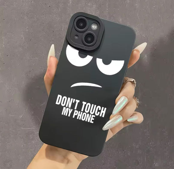 iPhone 13 (6.1) Case Don't Touch My Phone Case color negro