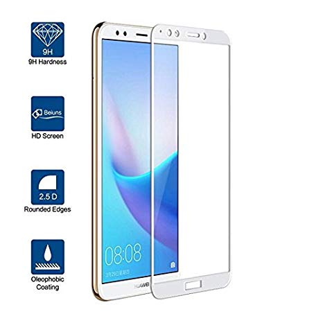 Huawei P20 Lite 5D Tempered Glass Screen Protector borde blanco