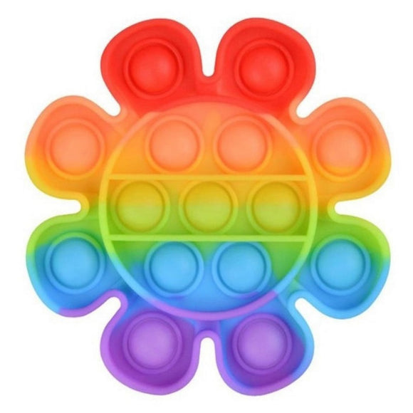 Fidget Pop It Push Bubble  | Juego Anti Estrés - Flor Multicolor