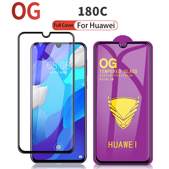 Huawei Y5 2019 OG Tempered Glass Screen Protector borde negro
