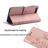 iPhone 6/6S 4.7" Flip Cover  Diseño Flores y Mariposa Relieve