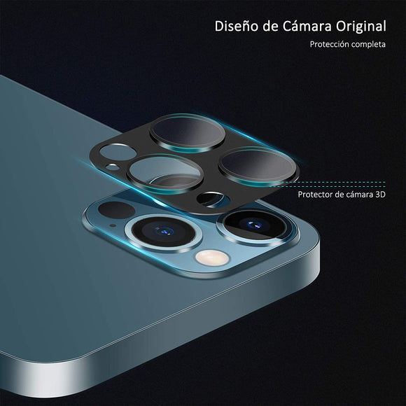 iPhone 12 Pro (6.1) Protector Cámara trasera color negro