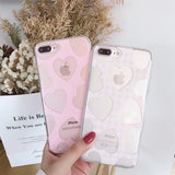 iPhone 7/8 Plus 5.5" TPU Case Hearts White