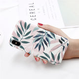 iPhone X/XS  PC Case Leaf Painted White